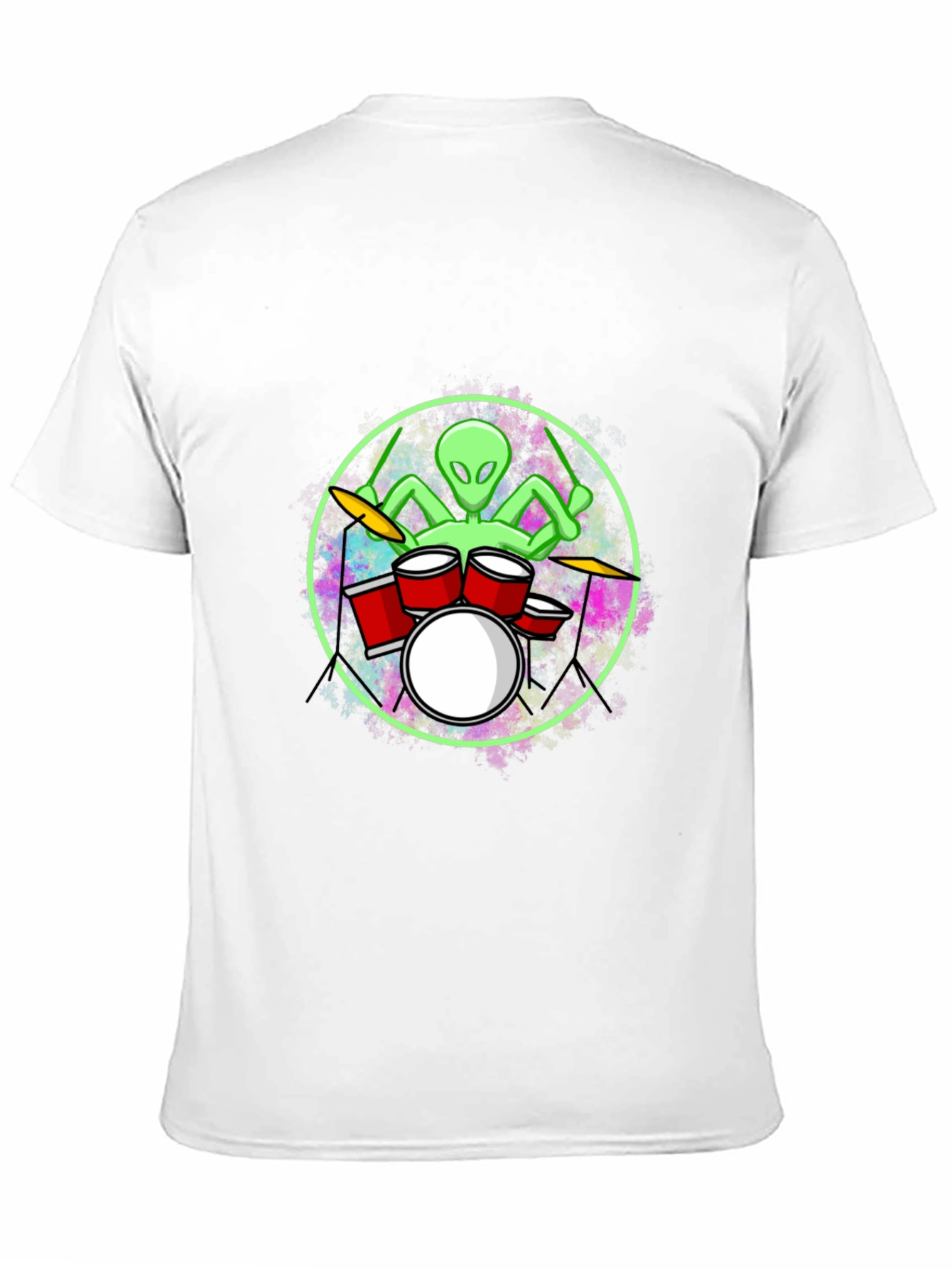 Alien Drummer T-Shirt: Unique Graphic Tee for Music Lovers