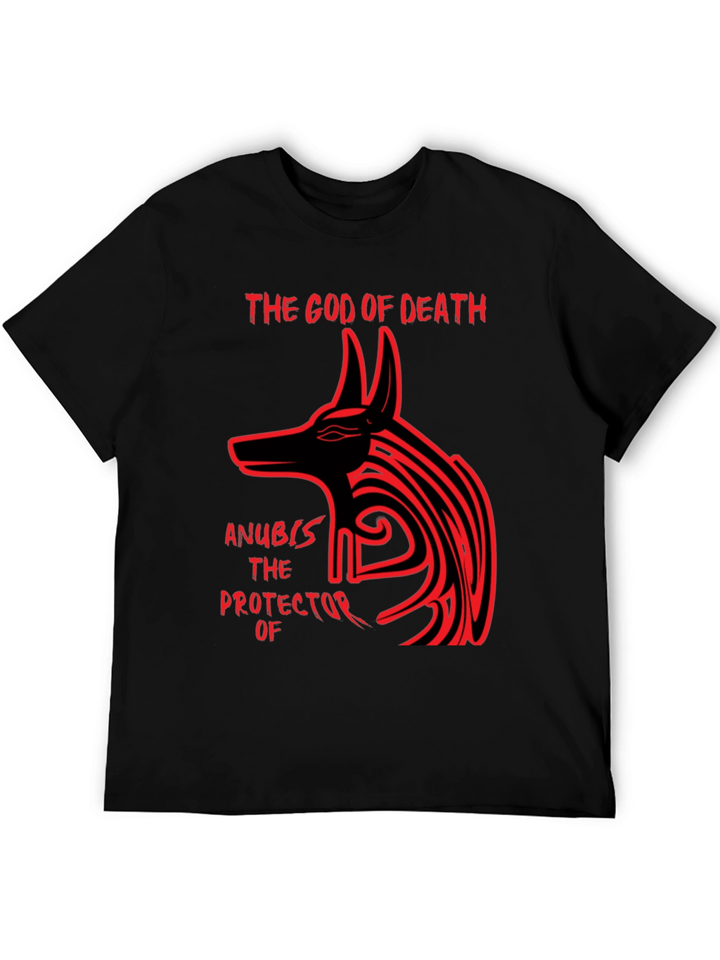 Anubis God of Death Black Graphic Tee