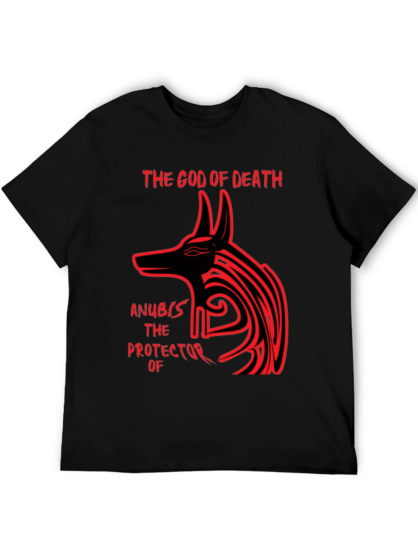 Anubis God of Death Black Graphic Tee