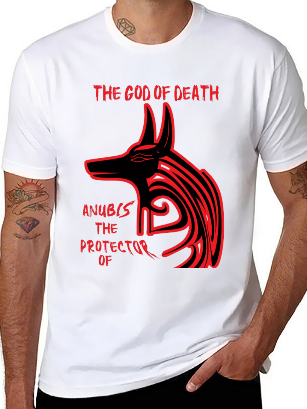 Anubis God of Death Black Graphic Tee