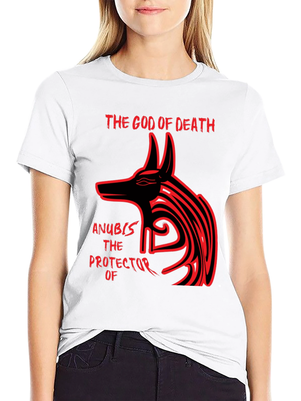 Anubis God of Death Black Graphic Tee