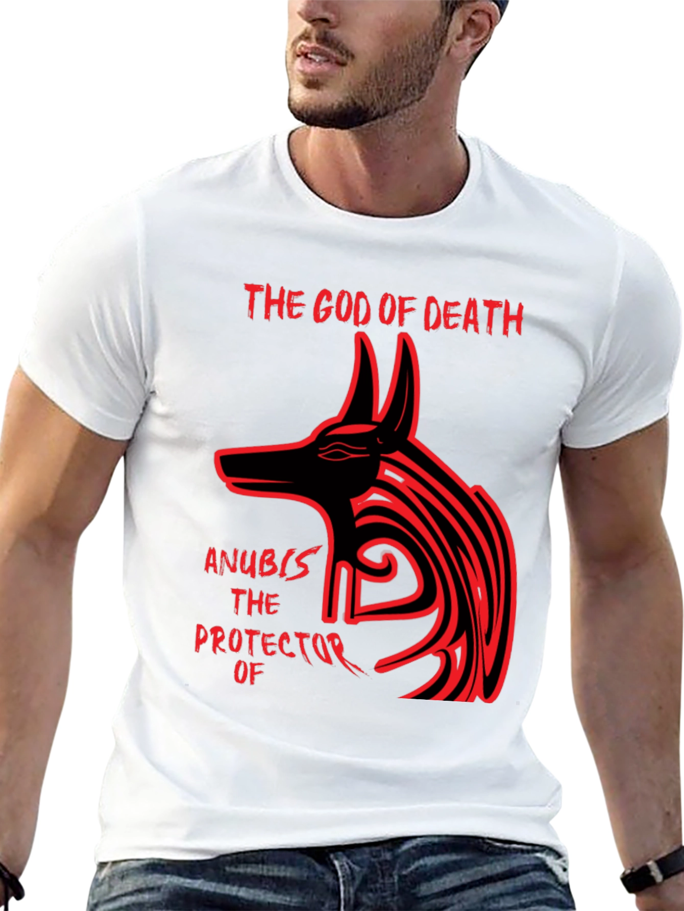 Anubis God of Death Black Graphic Tee