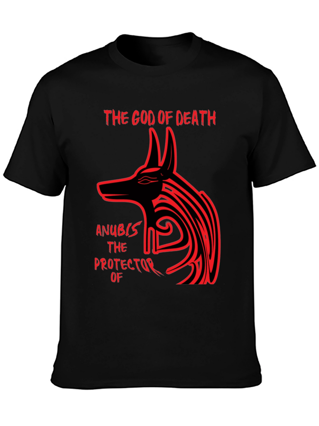 Anubis God of Death Black Graphic Tee