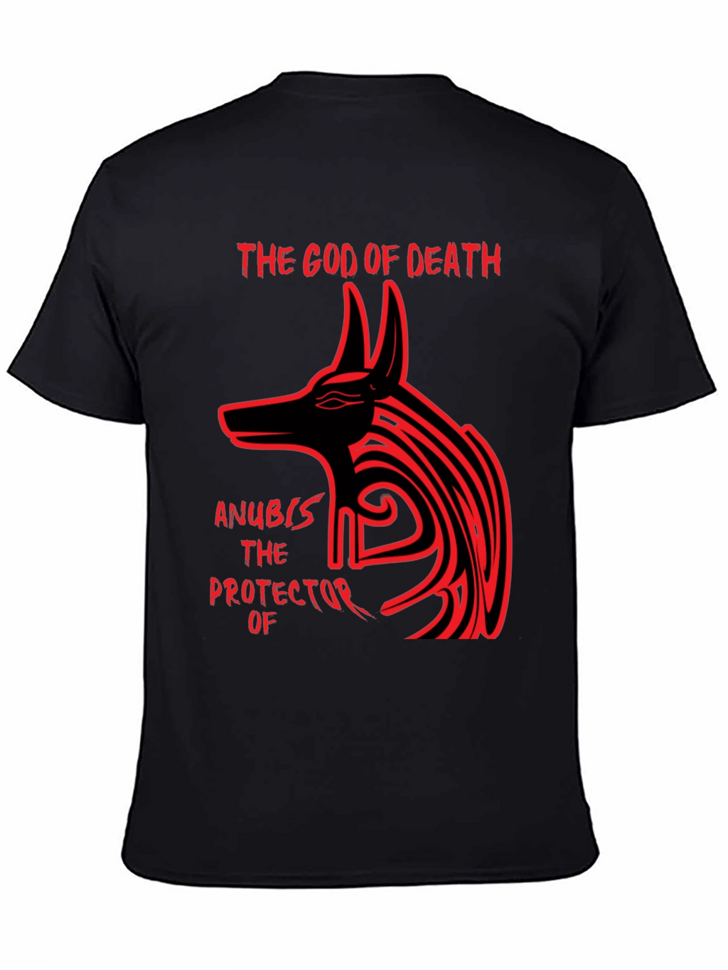 Anubis God of Death Black Graphic Tee