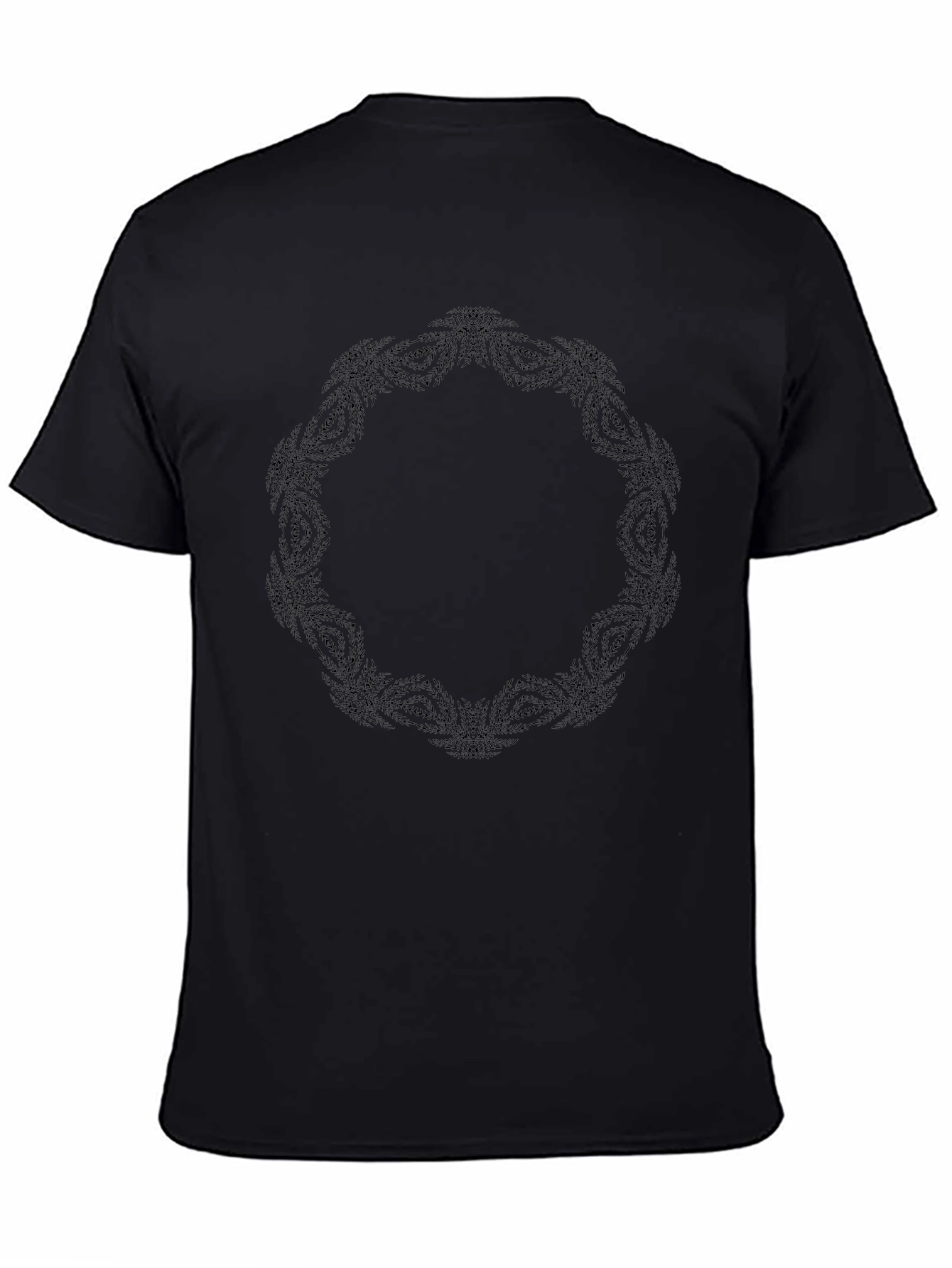 Abstract Pattern Black T-Shirt