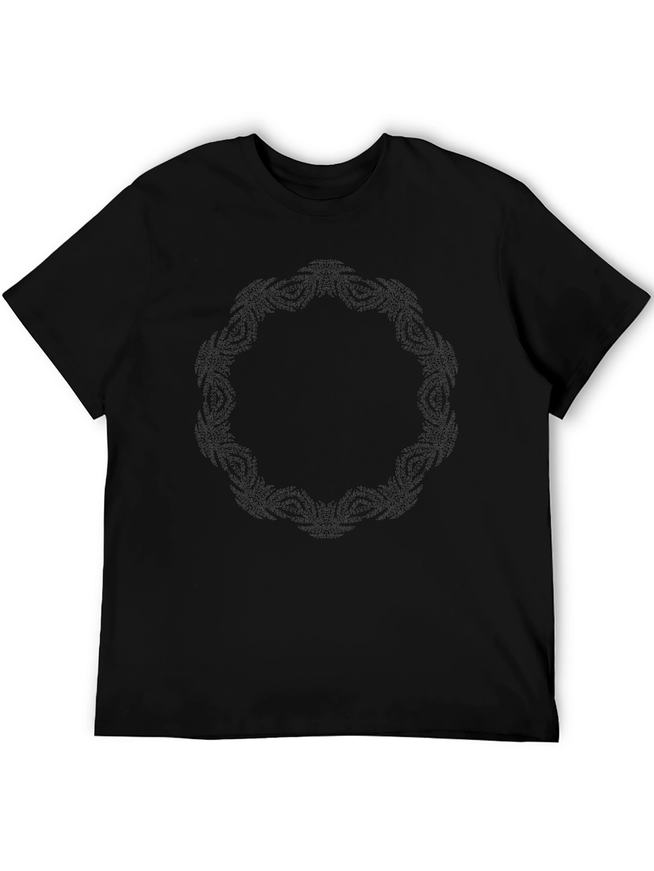 Abstract Pattern Black T-Shirt