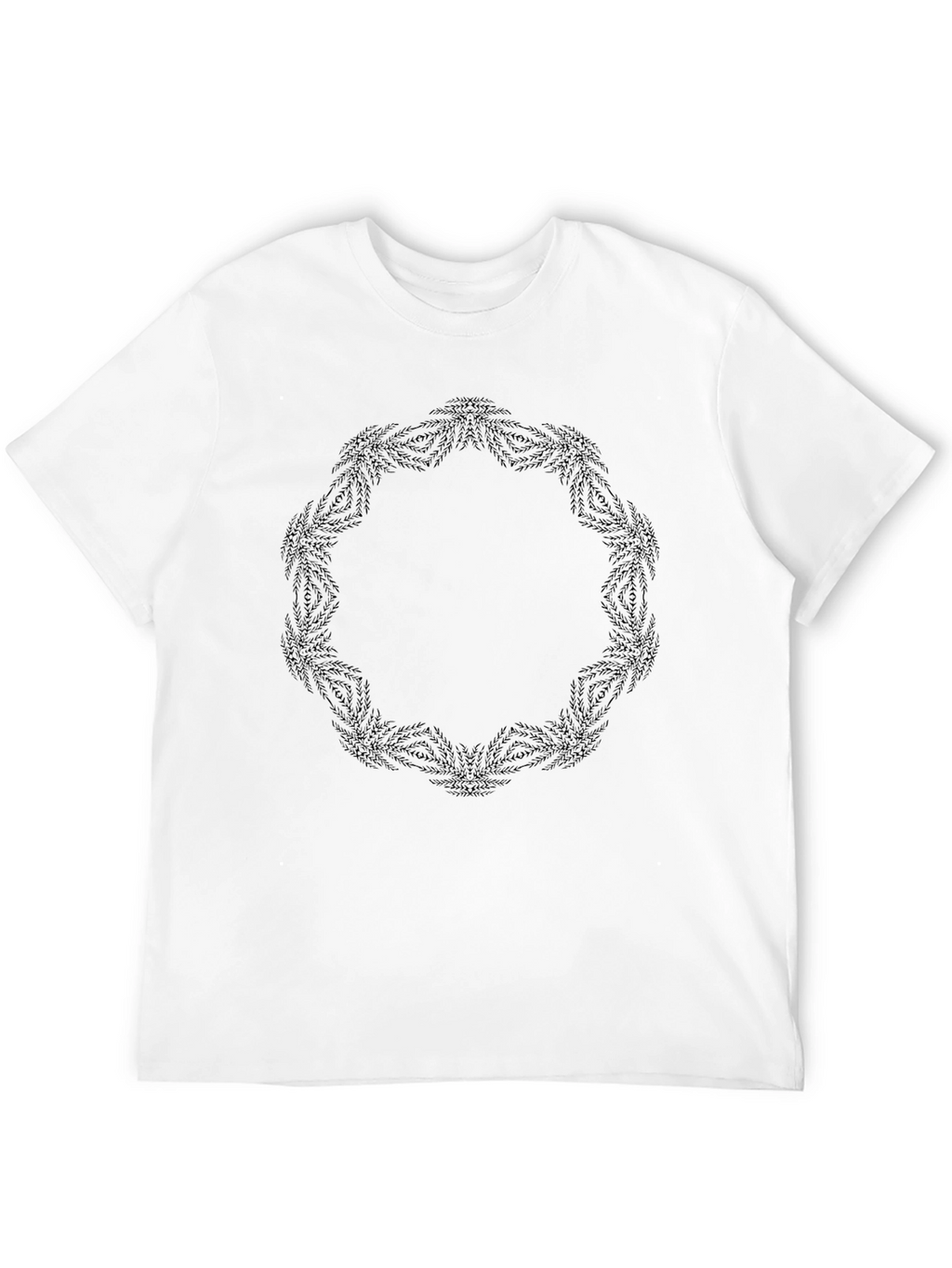 Abstract Pattern Black T-Shirt