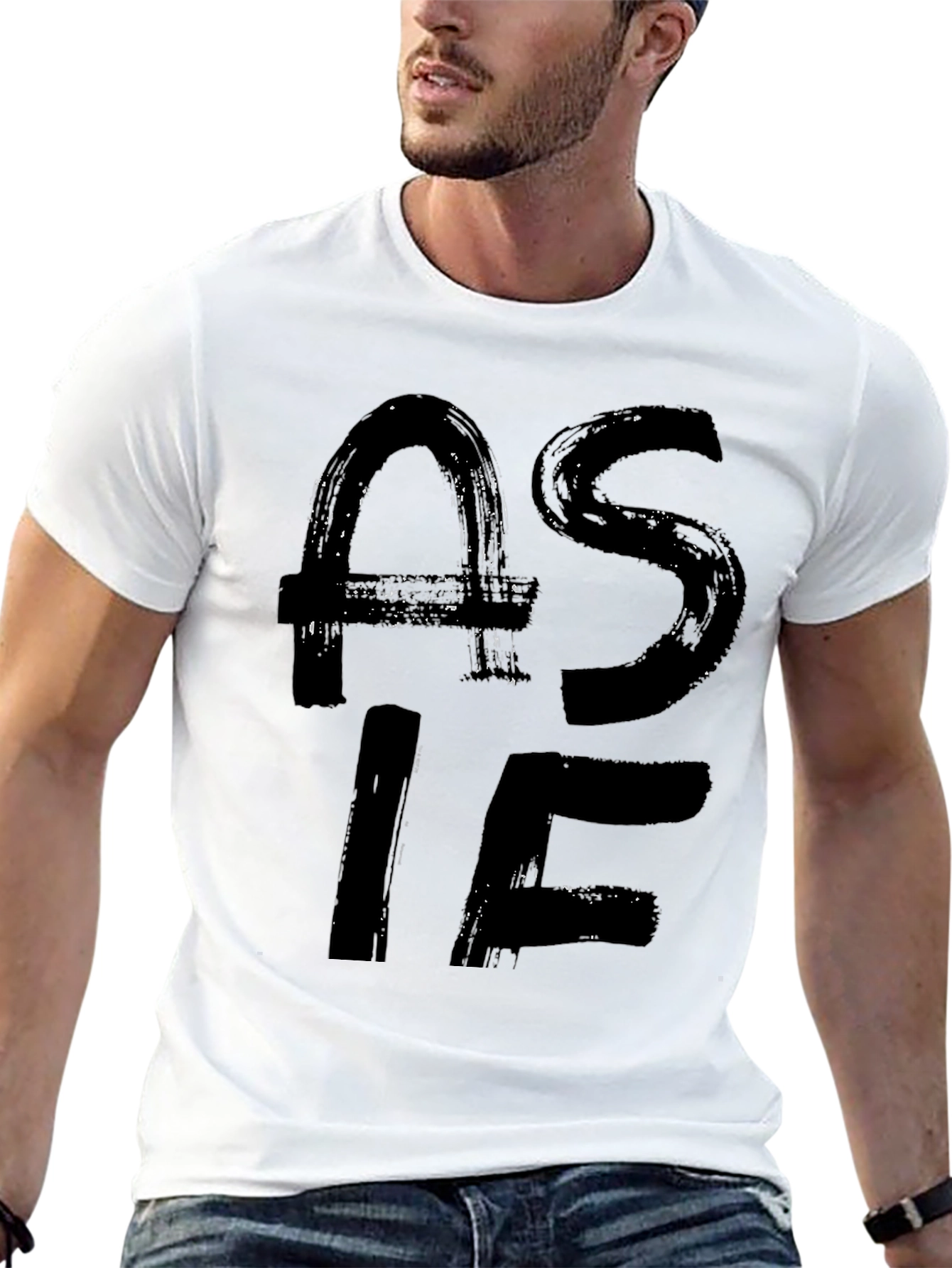 Black AS IF Graphic Tee - Trendy Casual Wear