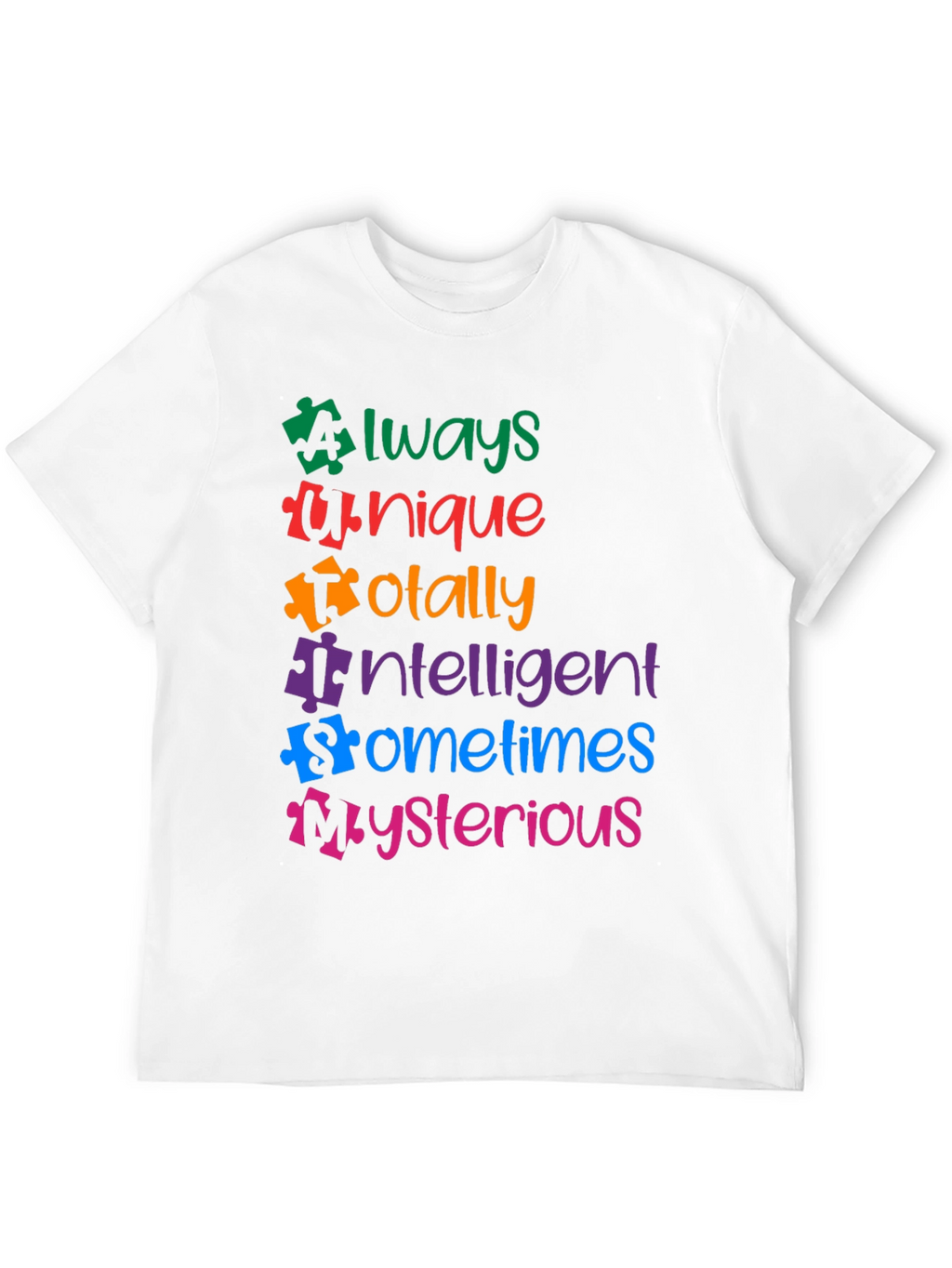 Autism Awareness Puzzle Piece Graphic T-Shirt
