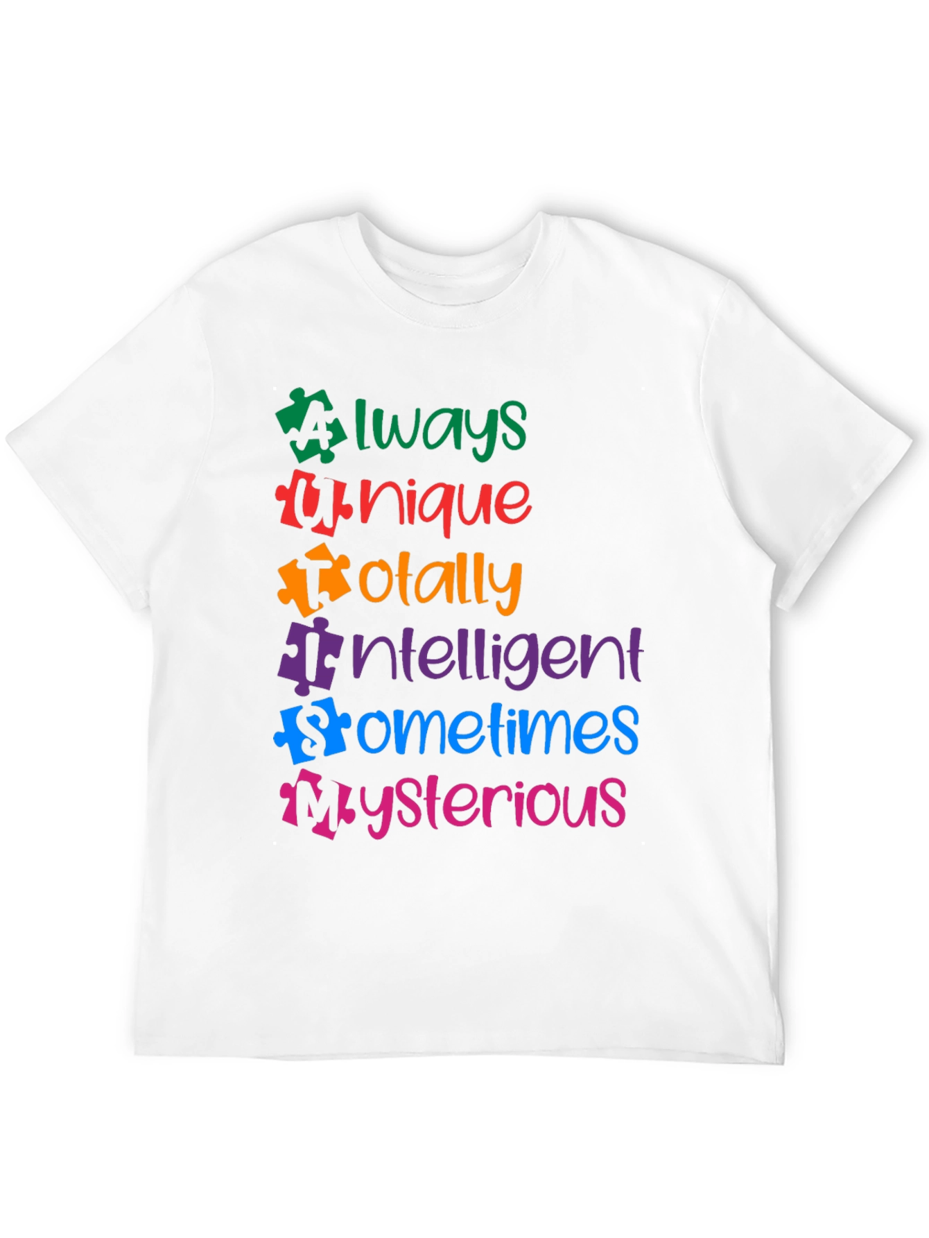 Autism Awareness Puzzle Piece Graphic T-Shirt