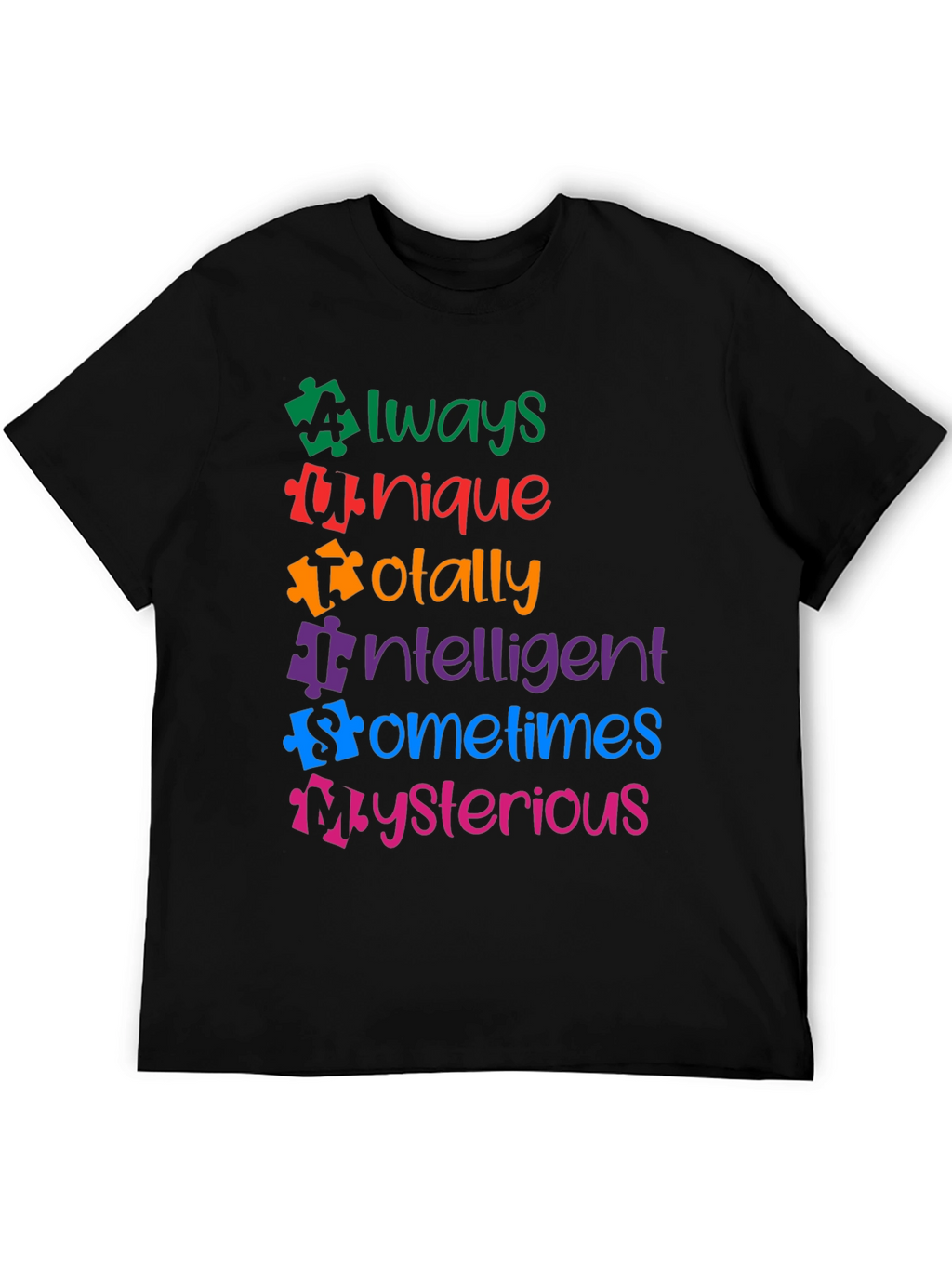 Autism Awareness Puzzle Piece Graphic T-Shirt