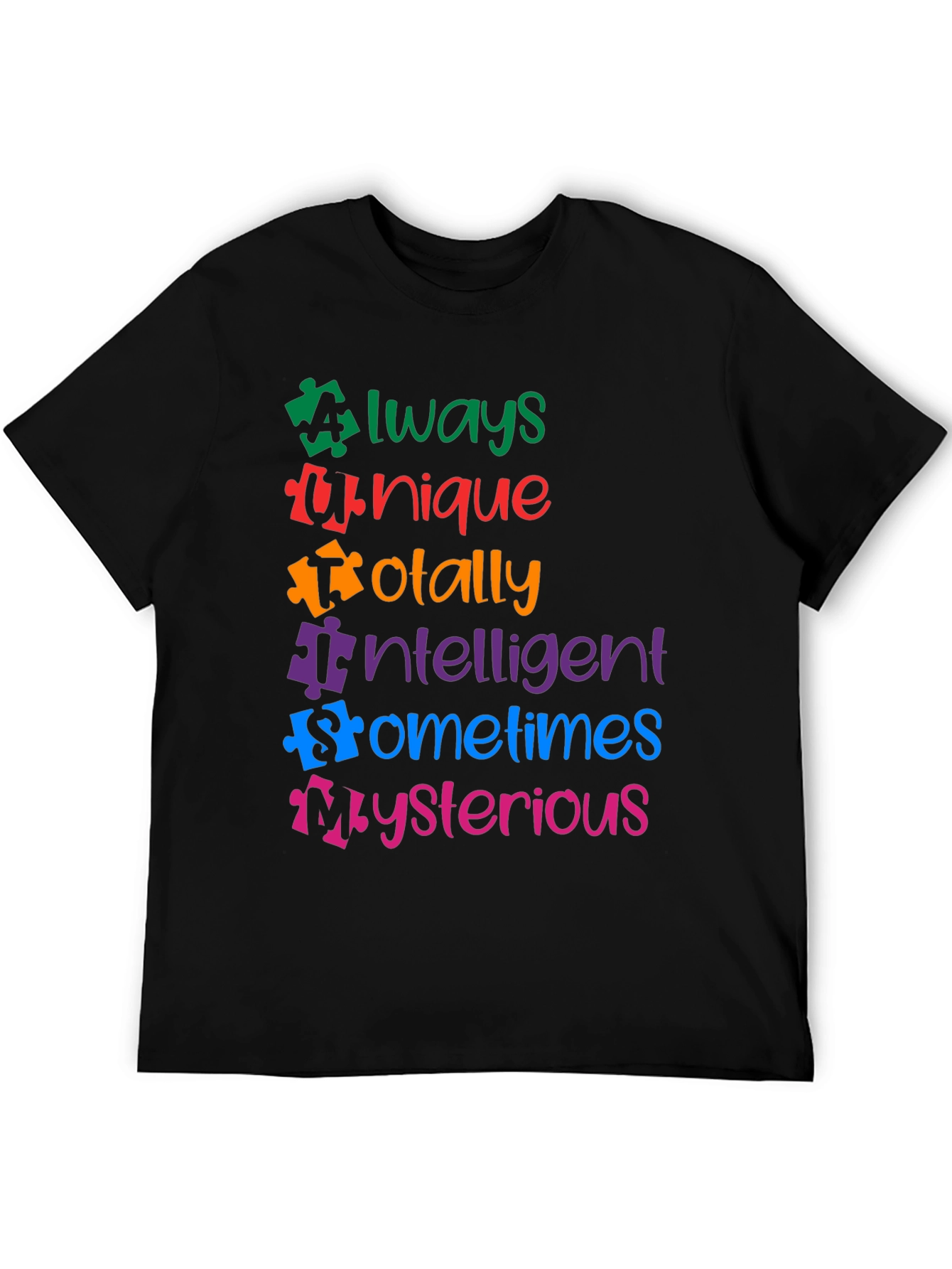 Autism Awareness Puzzle Piece Graphic T-Shirt