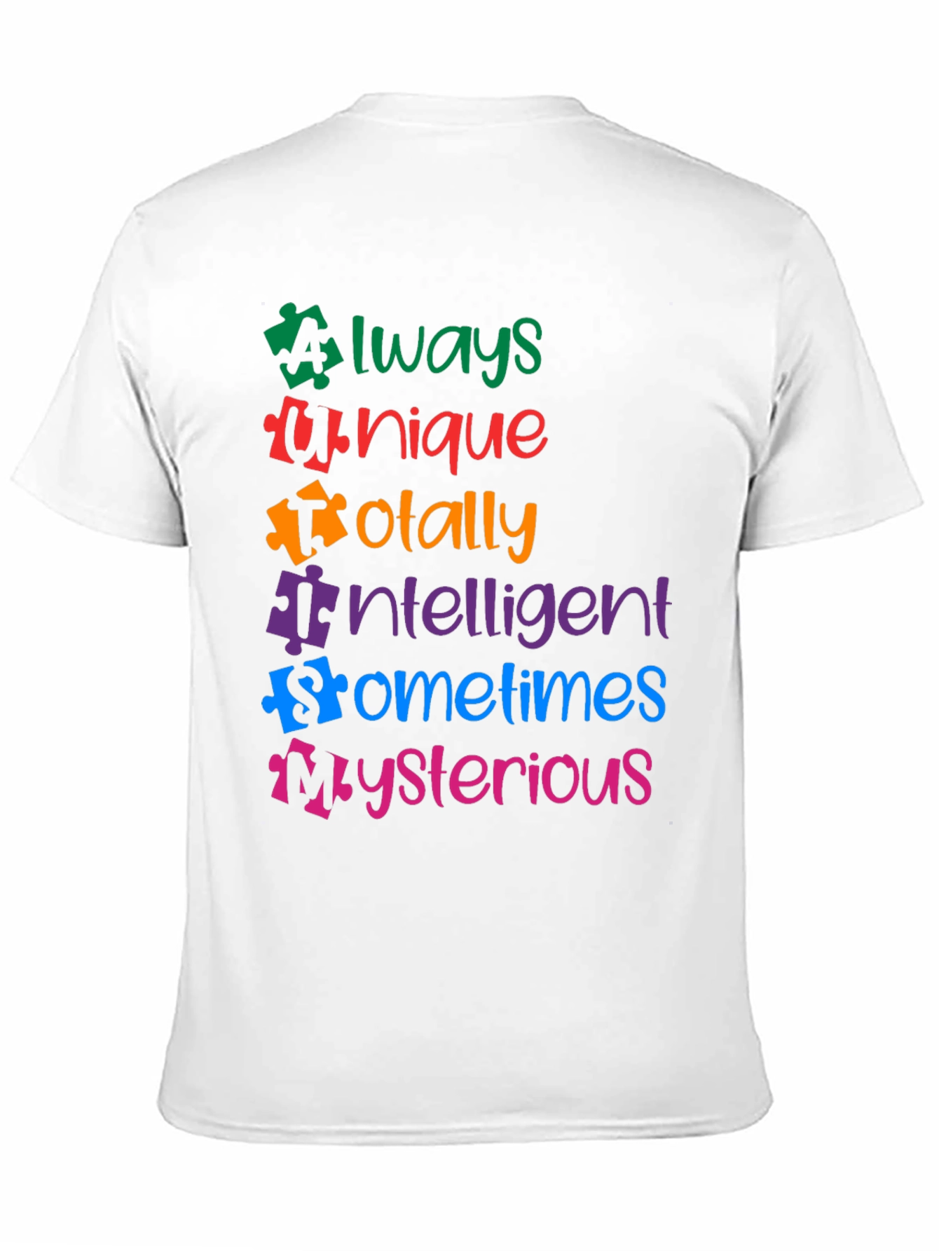 Autism Awareness Puzzle Piece Graphic T-Shirt