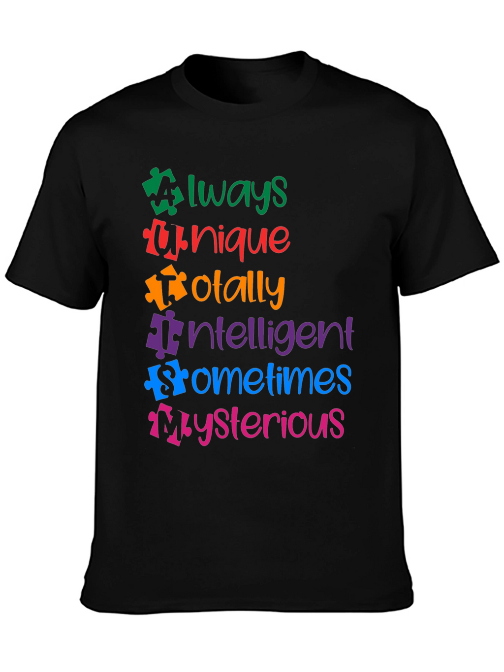 Autism Awareness Puzzle Piece Graphic T-Shirt