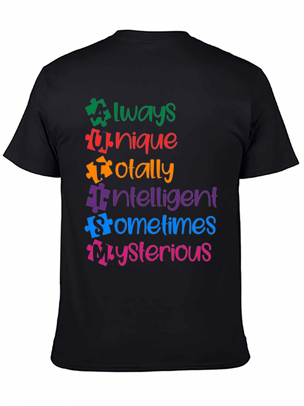 Autism Awareness Puzzle Piece Graphic T-Shirt