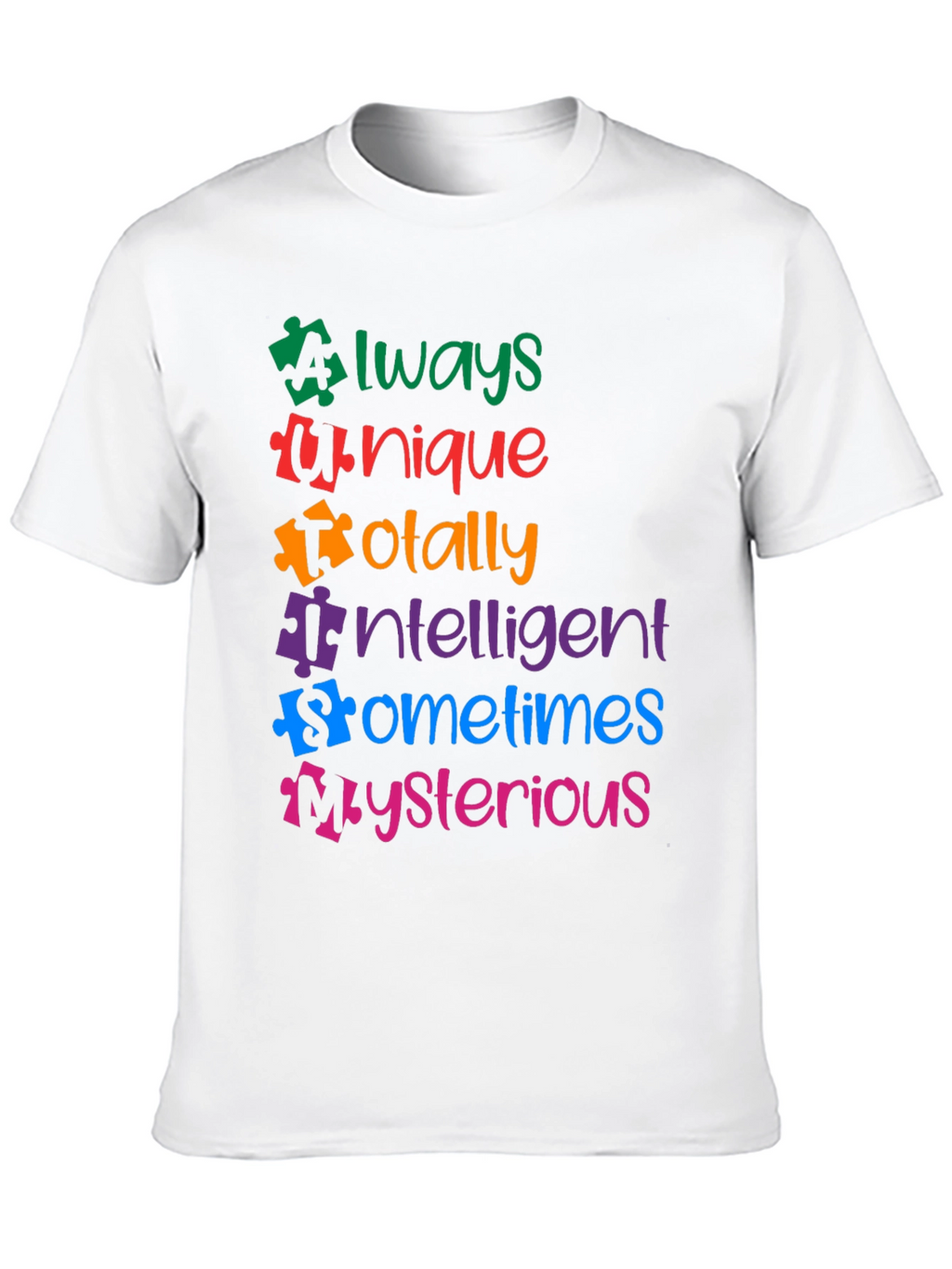 Autism Awareness Puzzle Piece Graphic T-Shirt