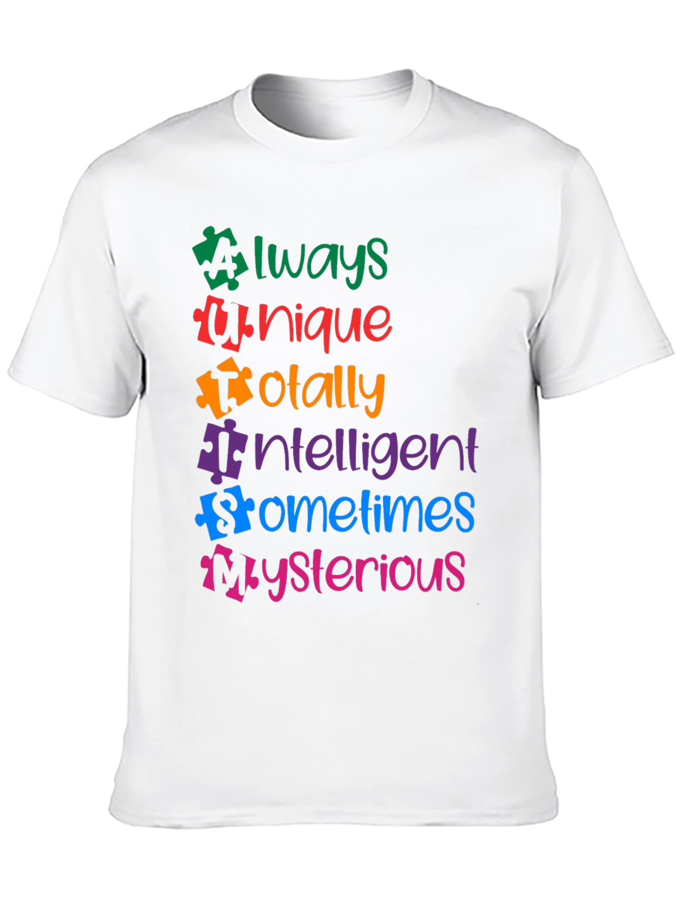 Autism Awareness Puzzle Piece Graphic T-Shirt