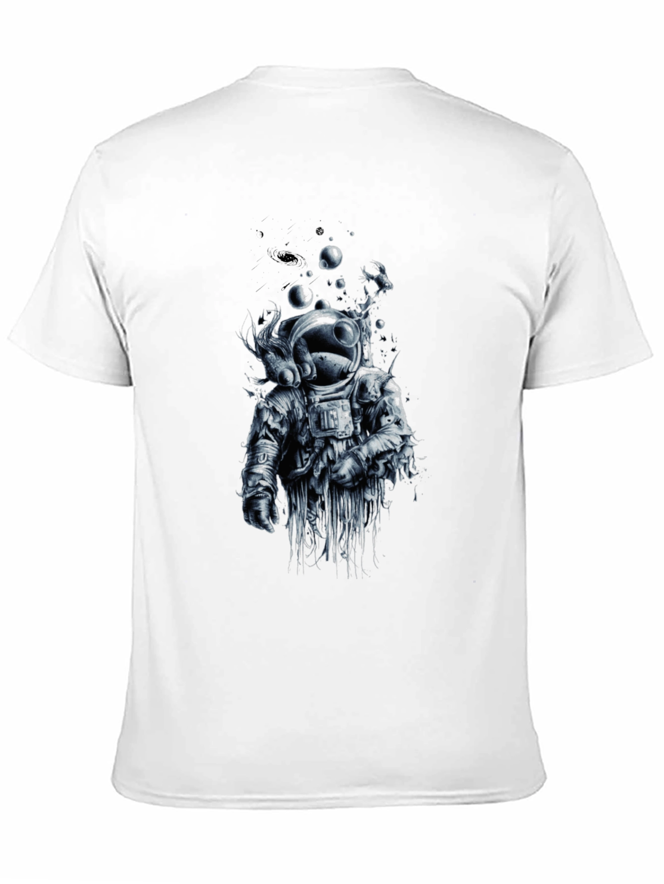 Astronaut Graphic Tee - Black Crew Neck T-Shirt