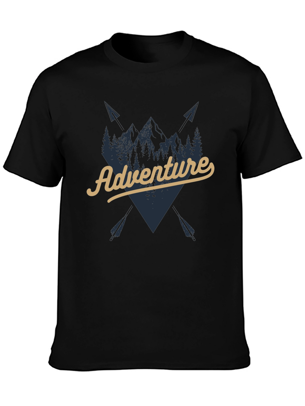 Adventure Awaits Graphic T-Shirt - Black