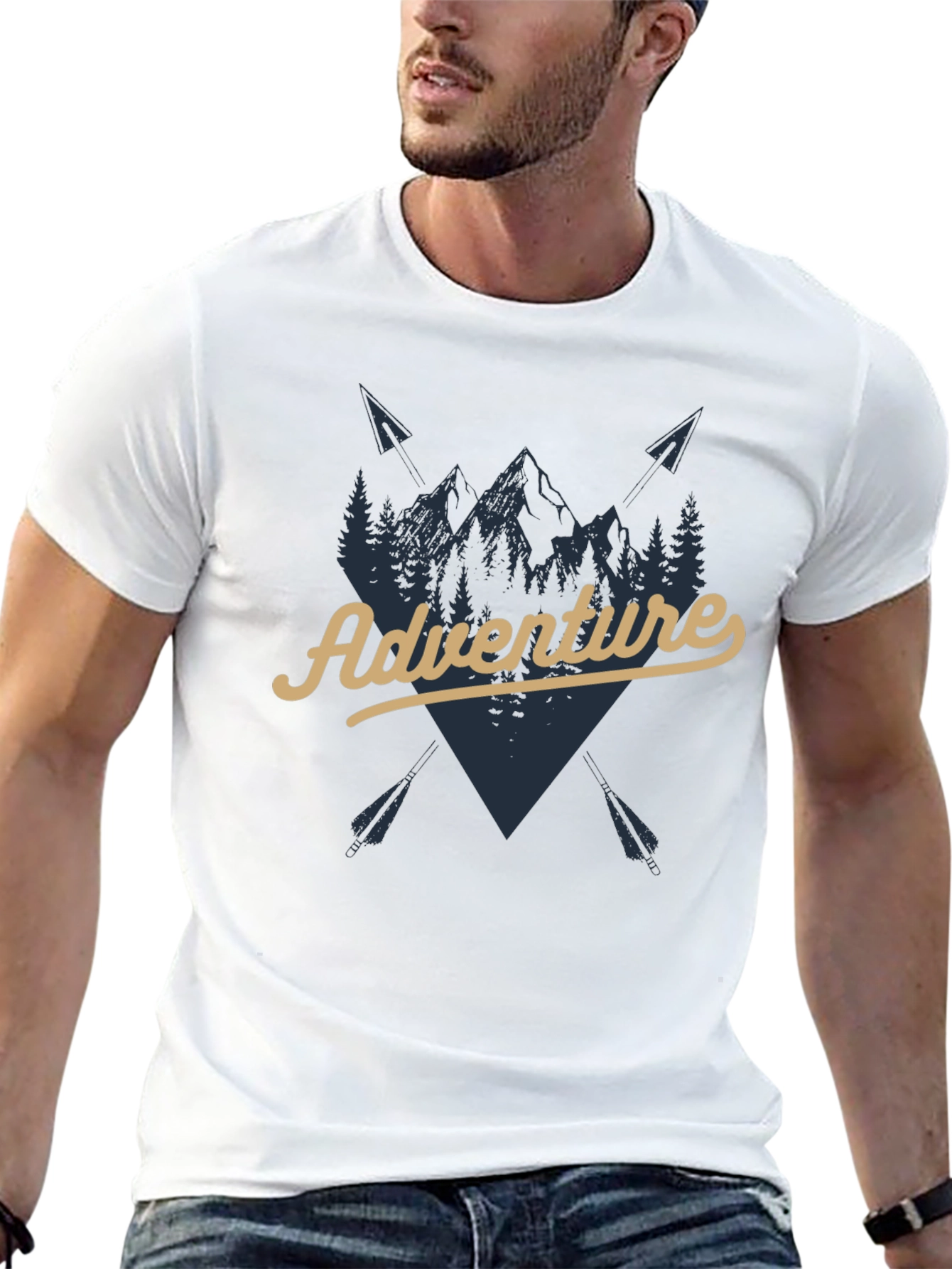 Adventure Awaits Graphic T-Shirt - Black