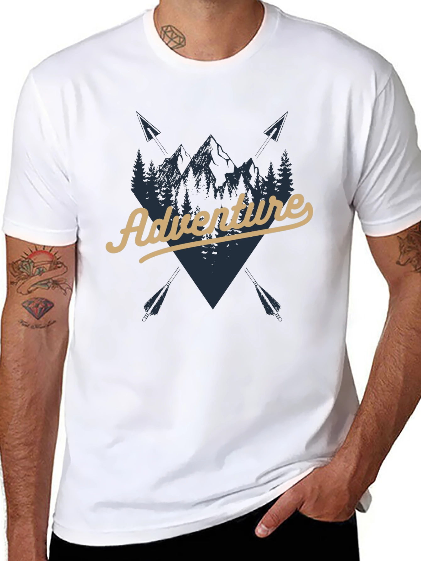 Adventure Awaits Graphic T-Shirt - Black