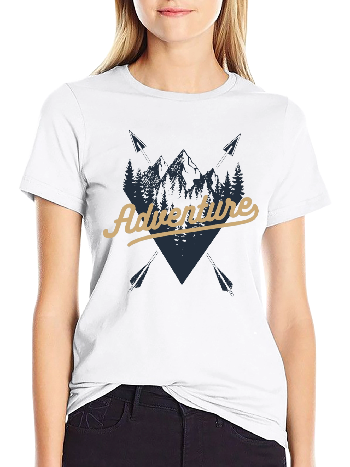Adventure Awaits Graphic T-Shirt - Black