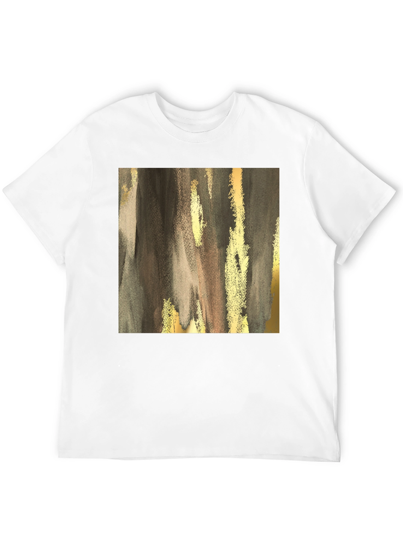 Abstract Gold & Gray Graphic Tee