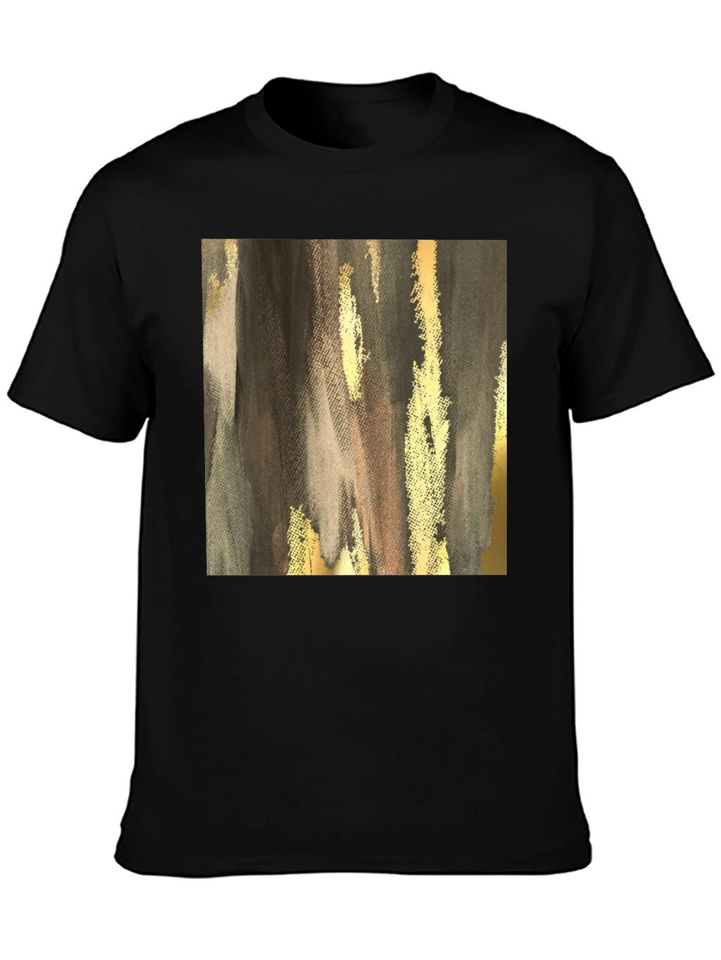 Abstract Gold & Gray Graphic Tee