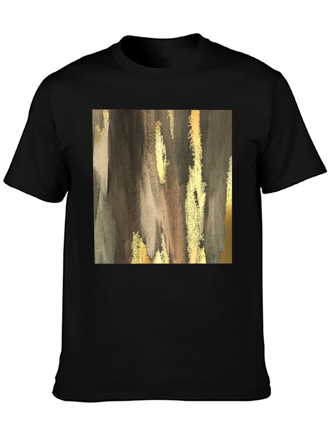 Abstract Gold & Gray Graphic Tee