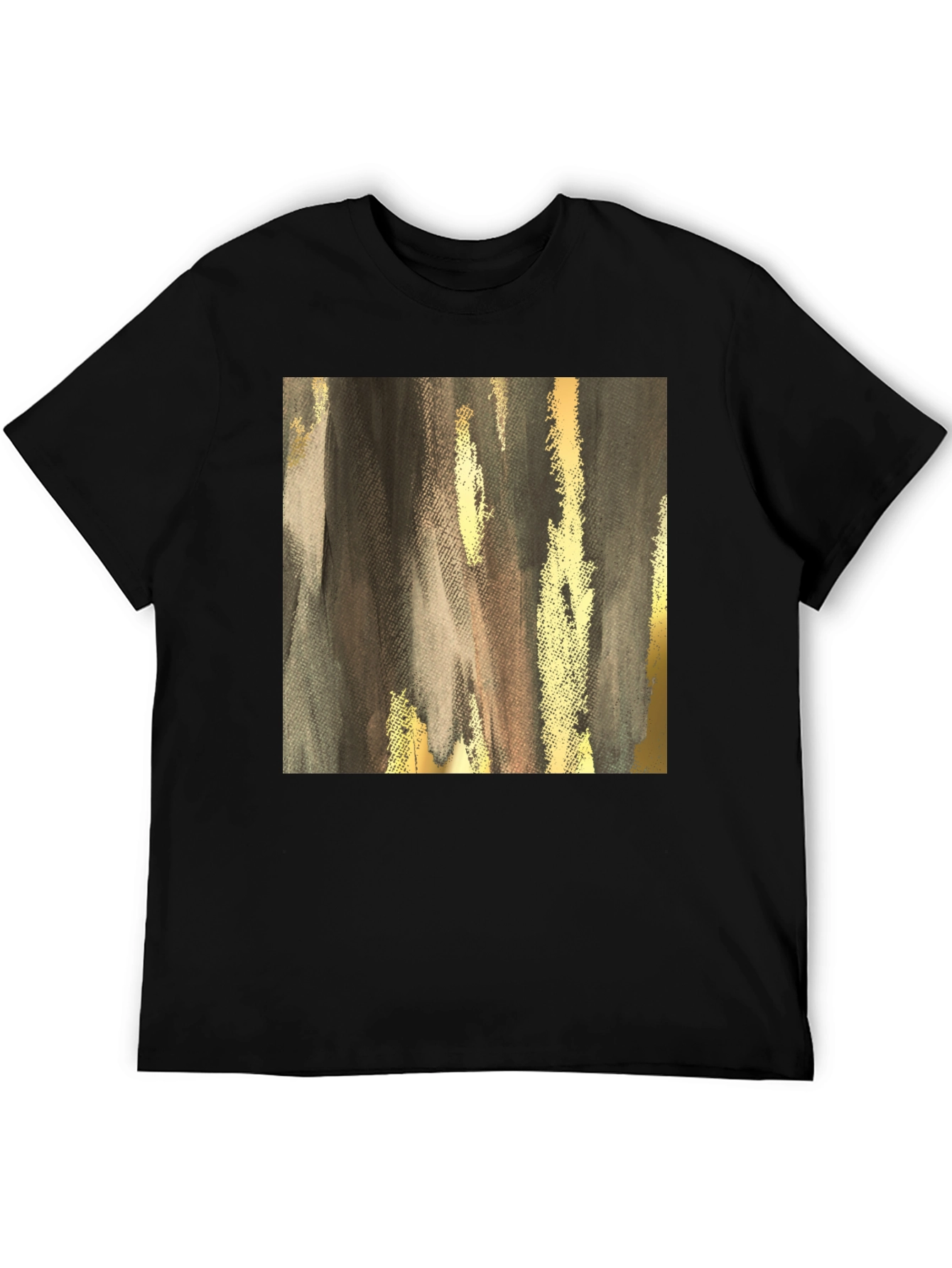 Abstract Gold & Gray Graphic Tee