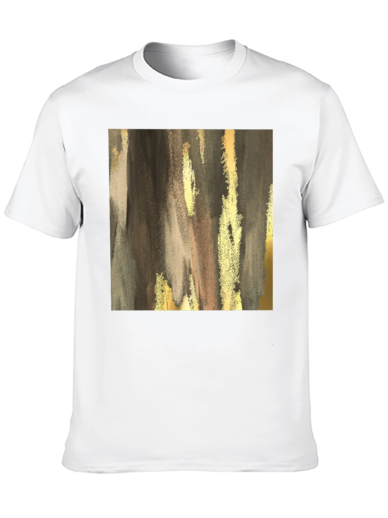 Abstract Gold & Gray Graphic Tee