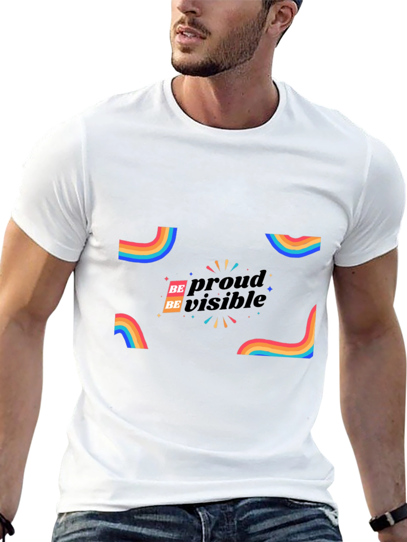 Be Proud Be Visible Graphic Tee - LGBTQ+ Pride