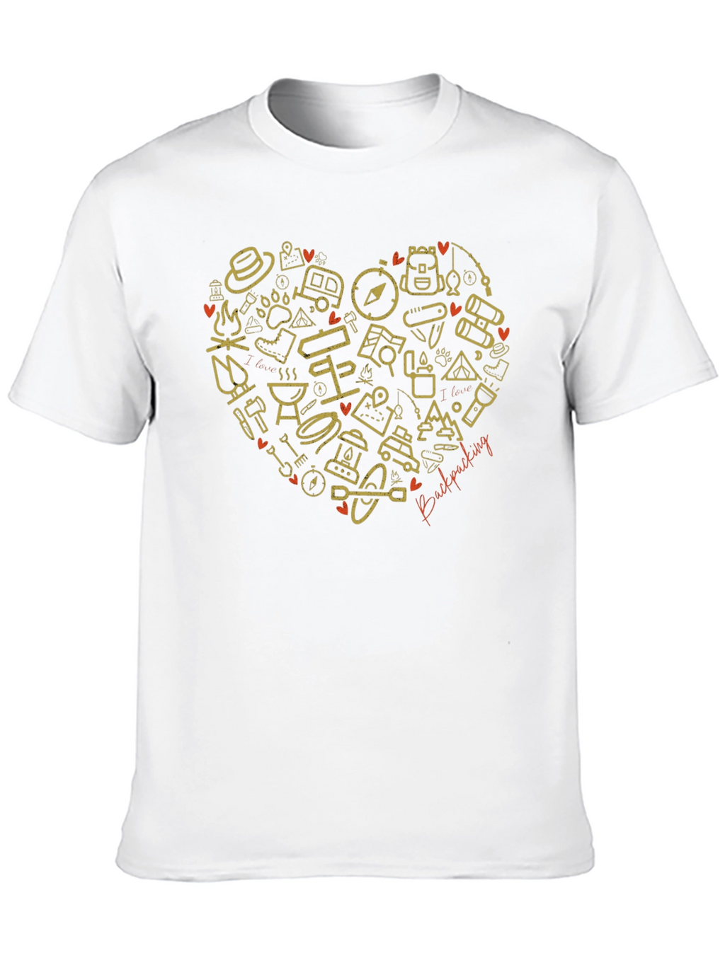 Backpacking Heart Graphic T-Shirt