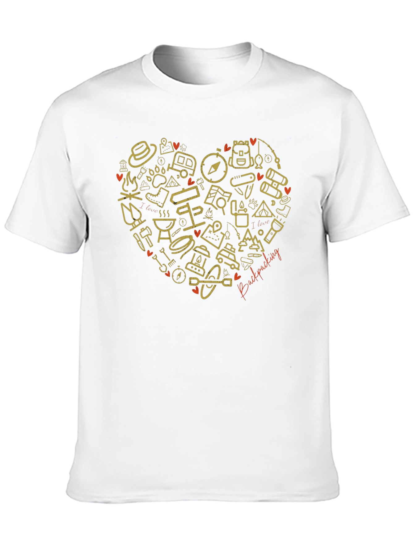 Backpacking Heart Graphic T-Shirt