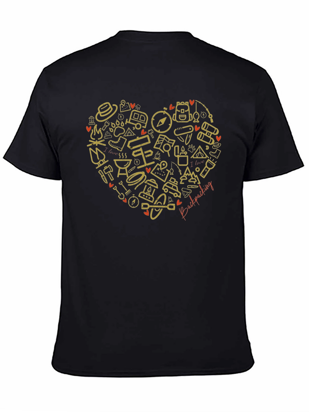 Backpacking Heart Graphic T-Shirt