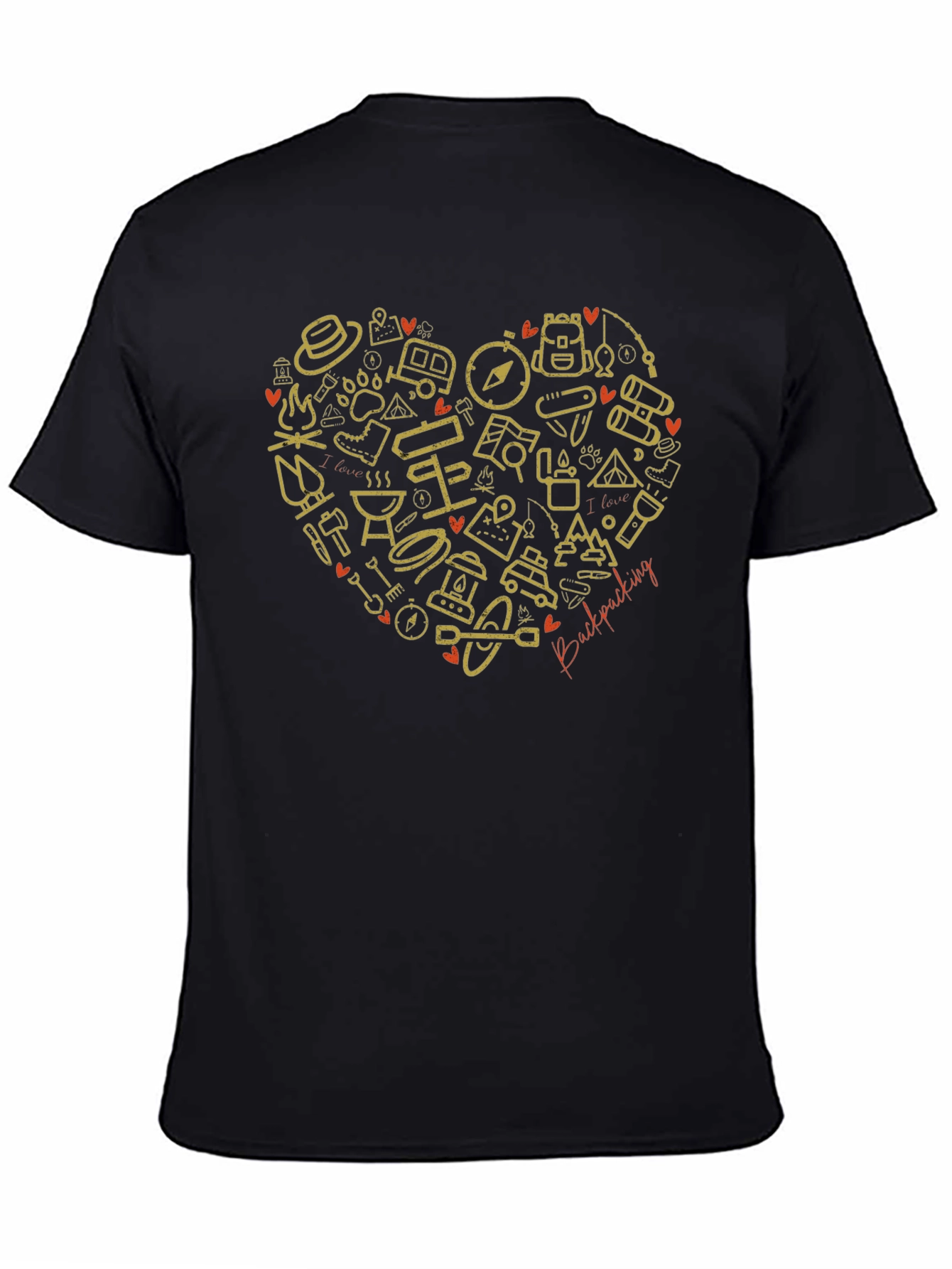 Backpacking Heart Graphic T-Shirt