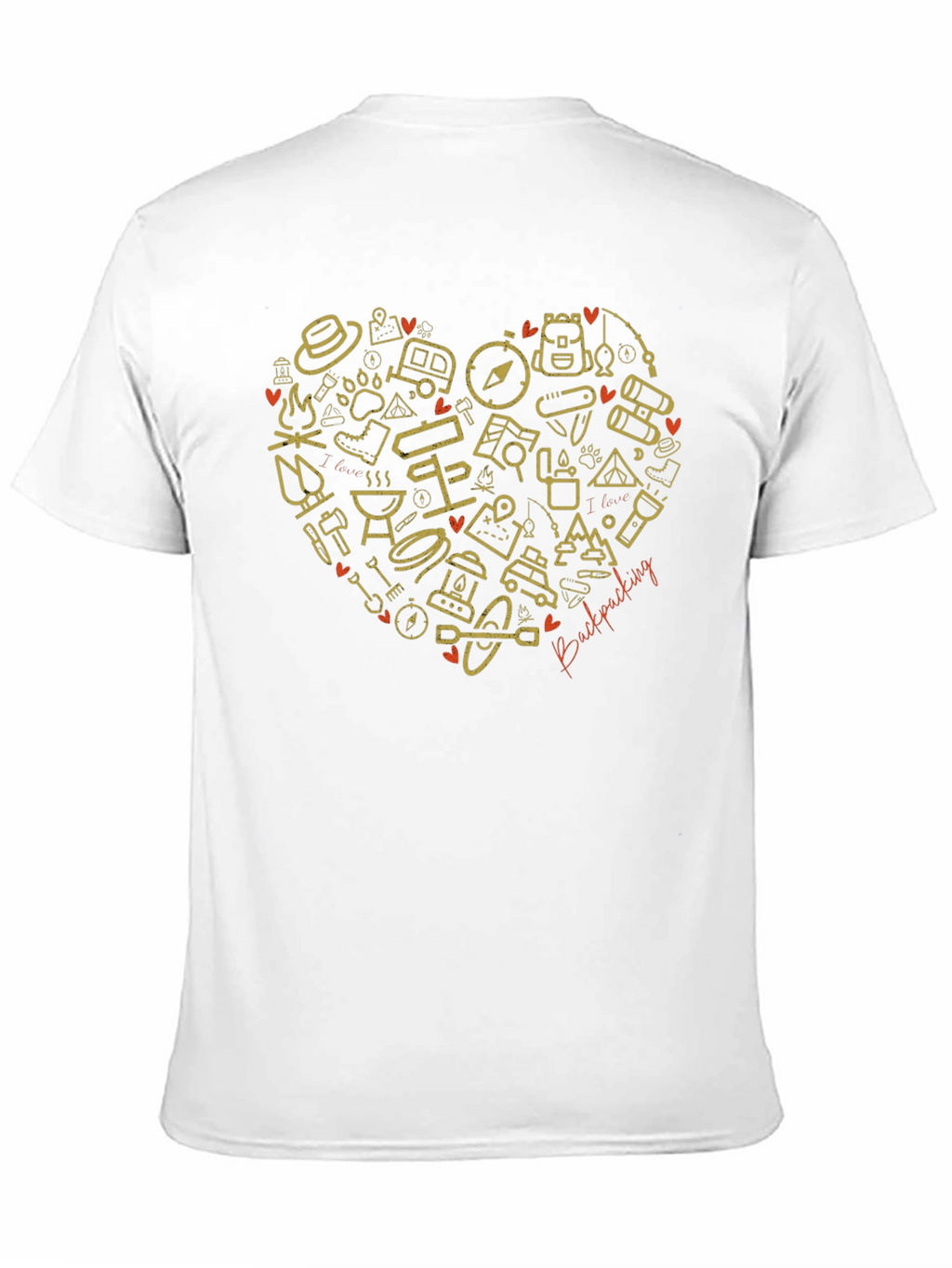 Backpacking Heart Graphic T-Shirt