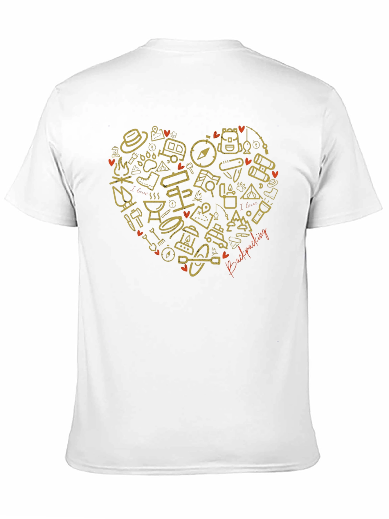 Backpacking Heart Graphic T-Shirt