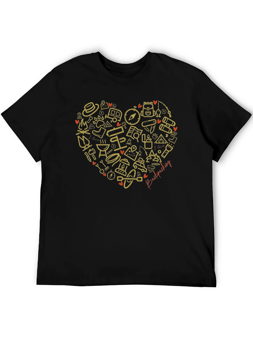 Backpacking Heart Graphic T-Shirt