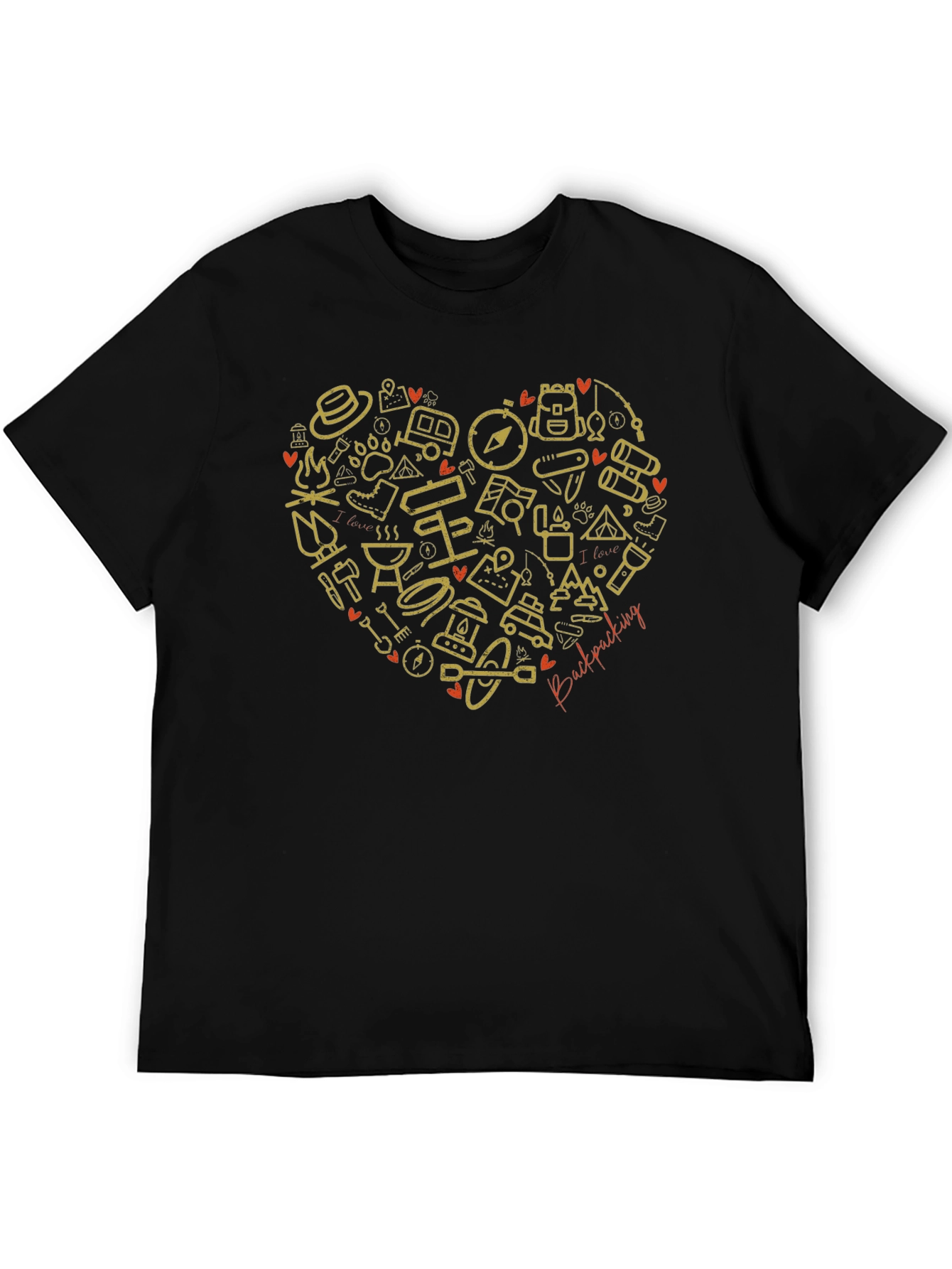 Backpacking Heart Graphic T-Shirt