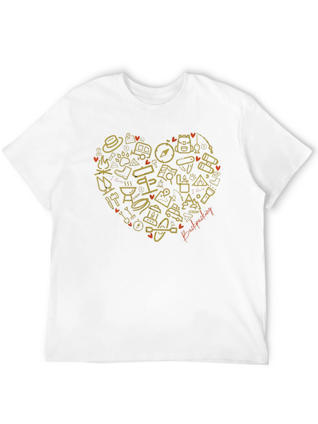 Backpacking Heart Graphic T-Shirt