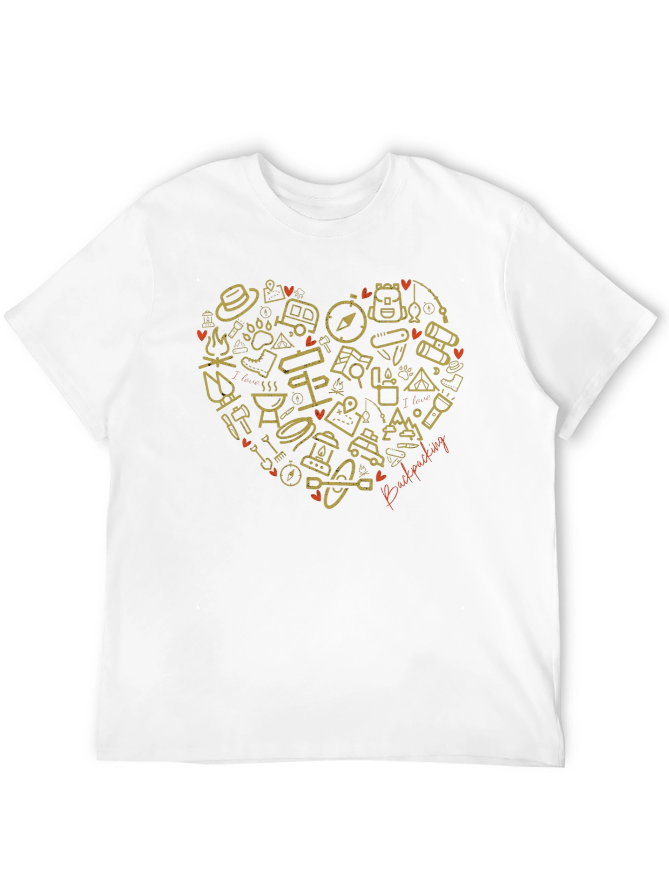 Backpacking Heart Graphic T-Shirt