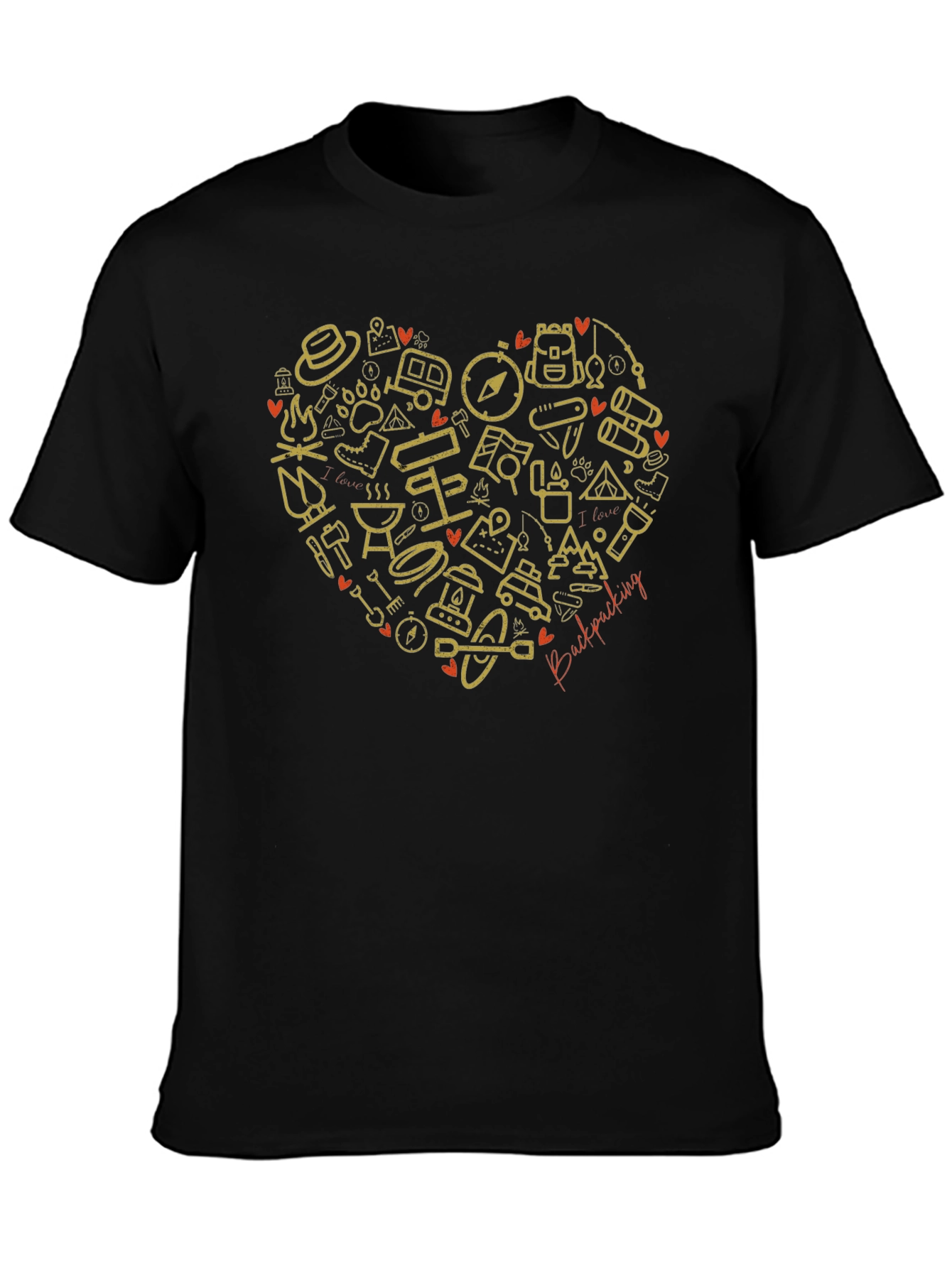 Backpacking Heart Graphic T-Shirt