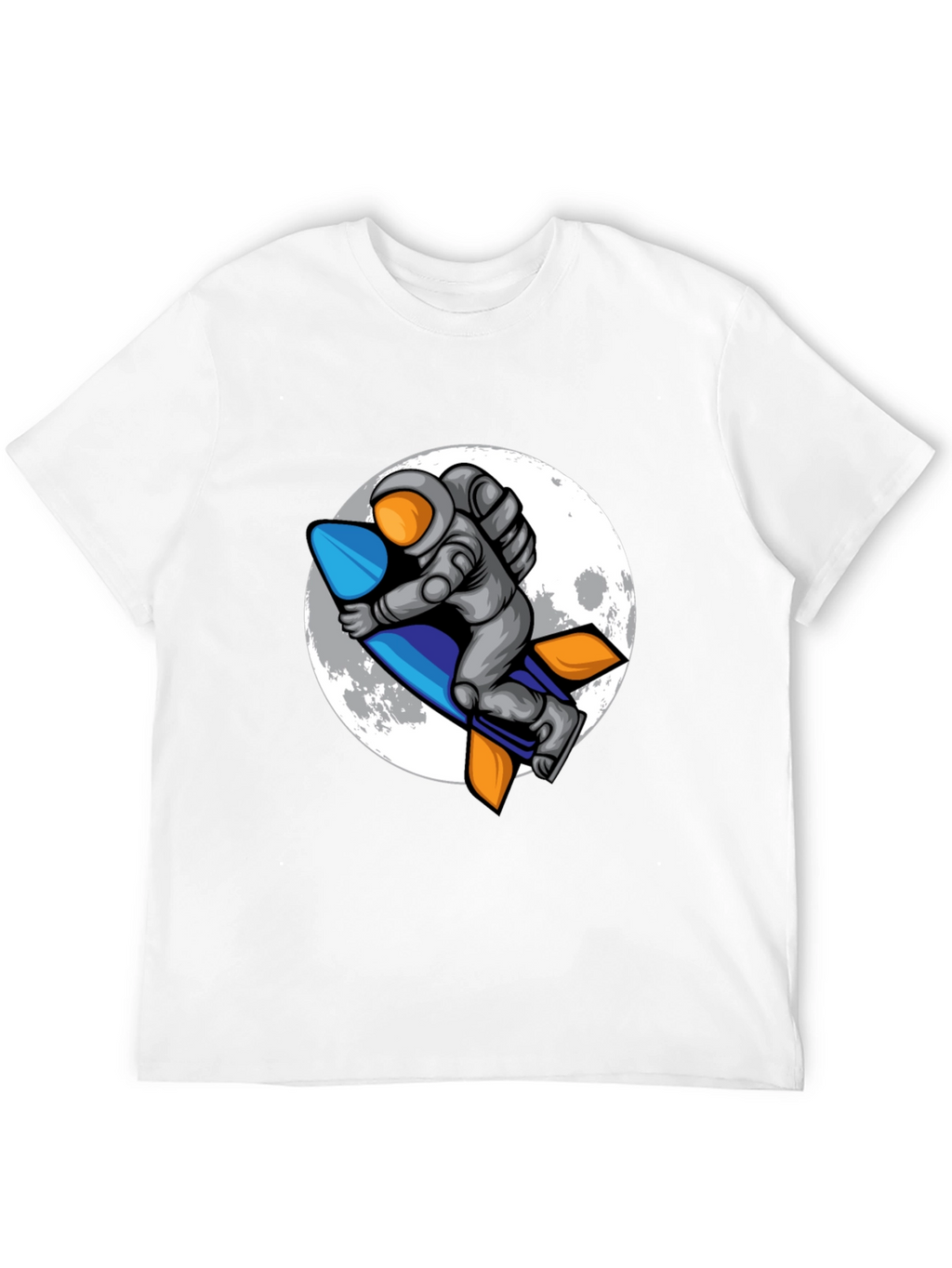 Astronaut Rocket T-Shirt - Moon Adventure Tee