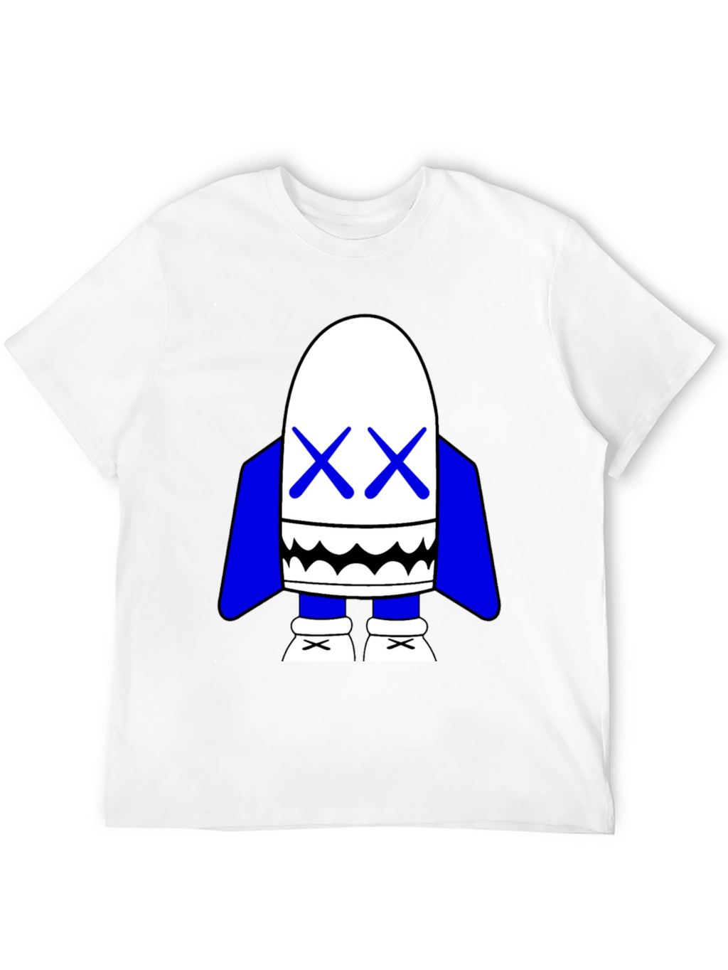 Black T-Shirt with Cartoon Character Graphic