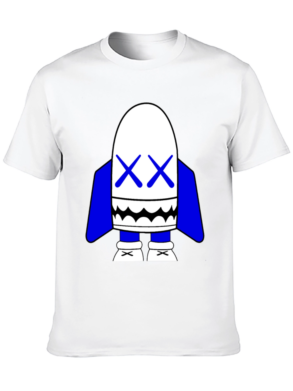 Black T-Shirt with Cartoon Character Graphic