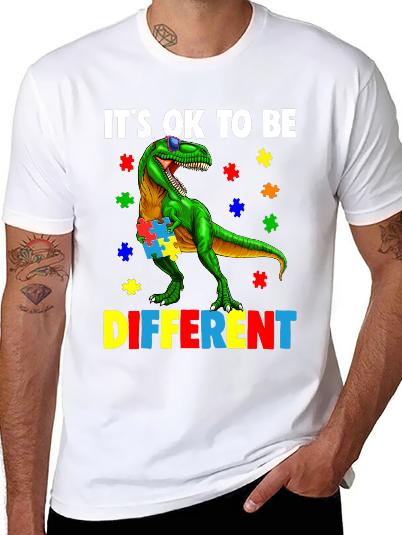 Autism Awareness Dinosaur T-Shirt