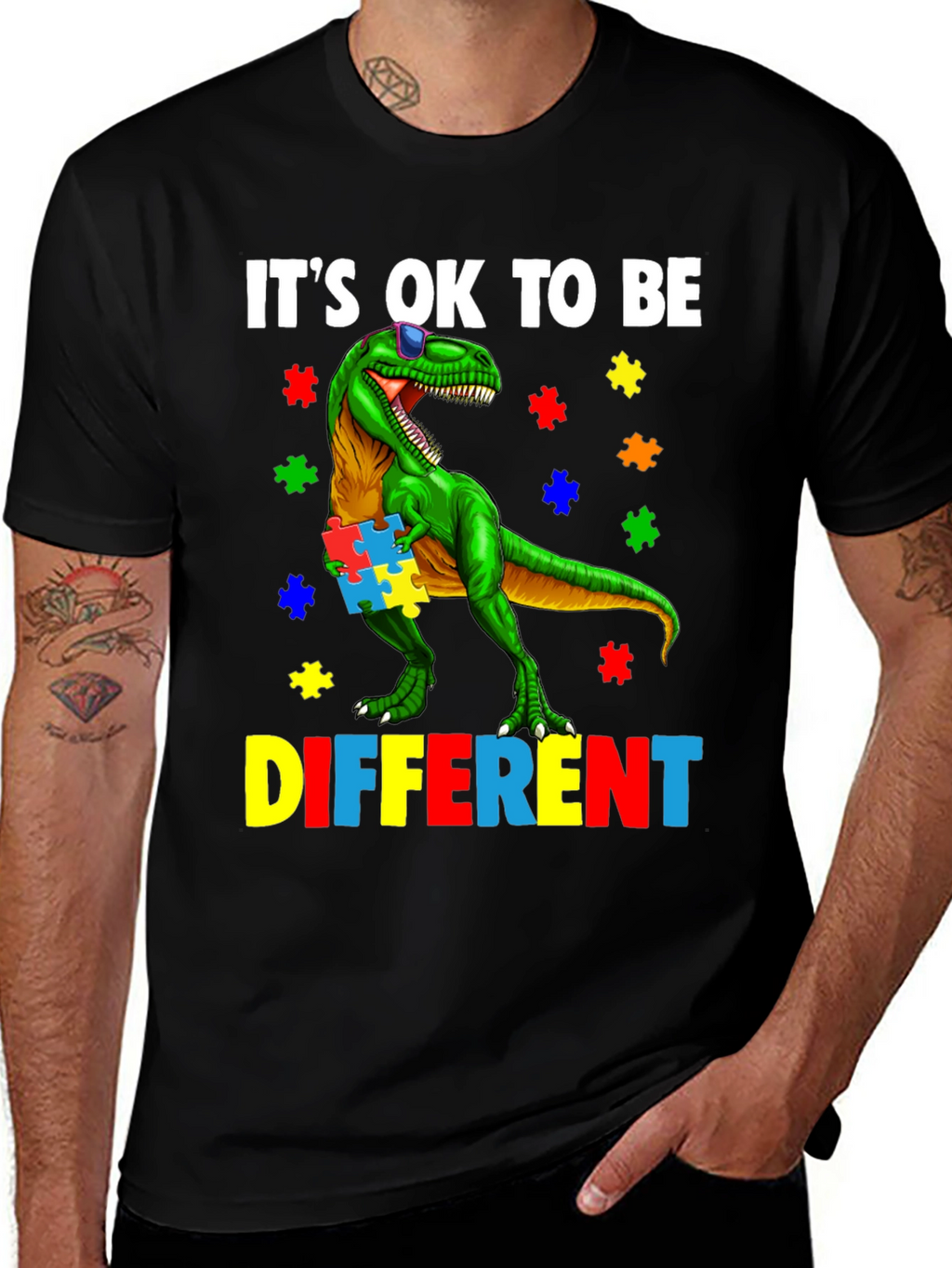 Autism Awareness Dinosaur T-Shirt