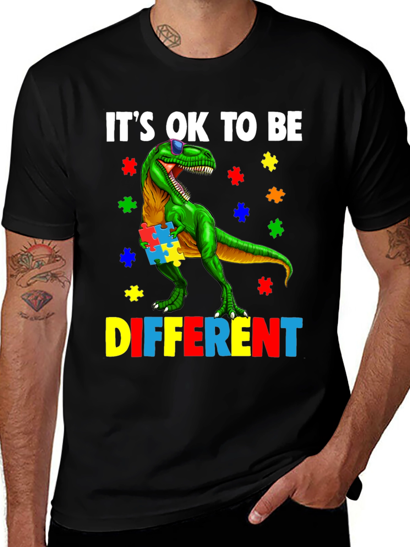 Autism Awareness Dinosaur T-Shirt