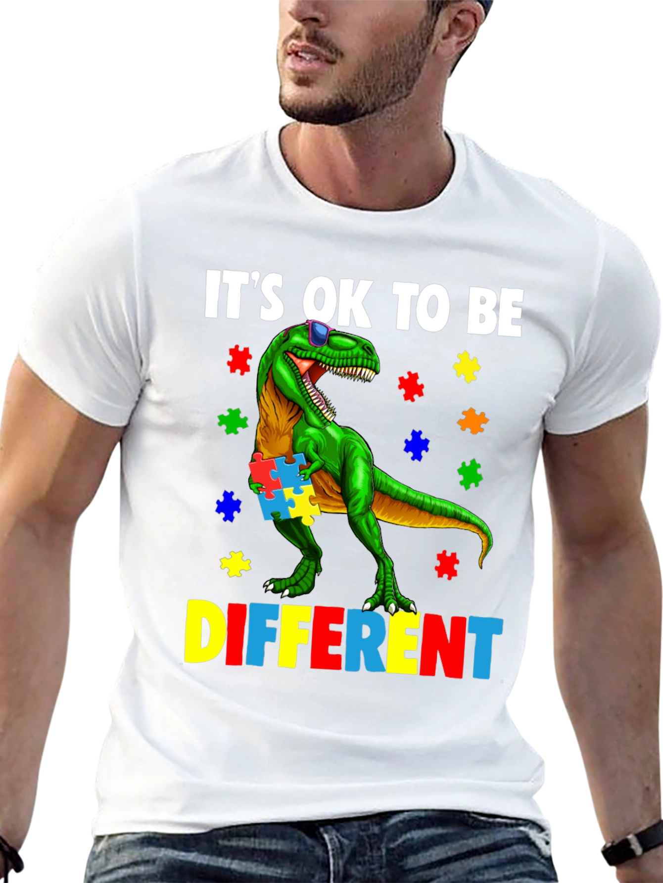 Autism Awareness Dinosaur T-Shirt